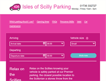 Tablet Screenshot of islesofscillyparking.co.uk